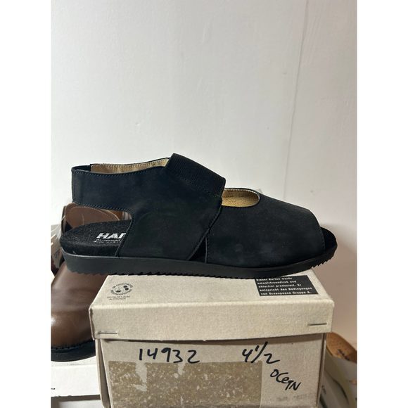 Vintage Hartjes Women's Sling-back Ocean Blue‎ Nubuck Sandals 14932 - Picture 1 of 3
